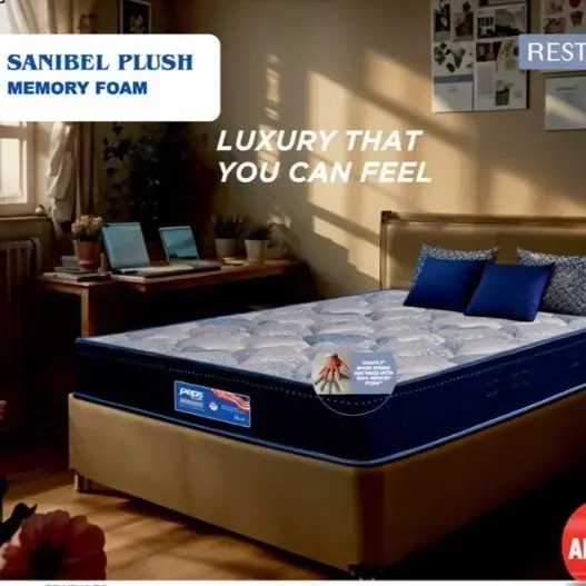 Buy Peps Restonic Sanibel plush foam mattress euro top inch