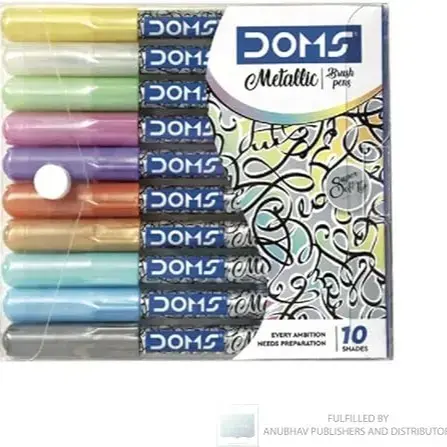 DOMS METALLIC BRUSH PEN 10 SHADE