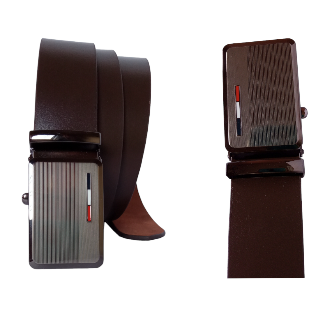 Mens Belt Adjustable (Brown (Tan) W 40 MM)