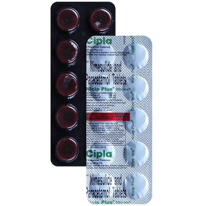 Nicip Plus Tablet strip of 10 tablets - 1