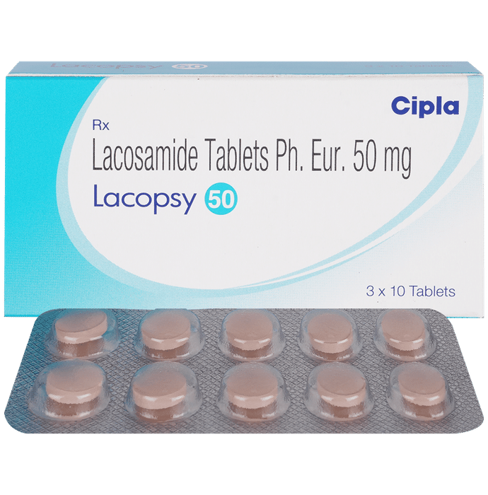 Lacopsy 50mg Tablet strip of 10 tablets - 1