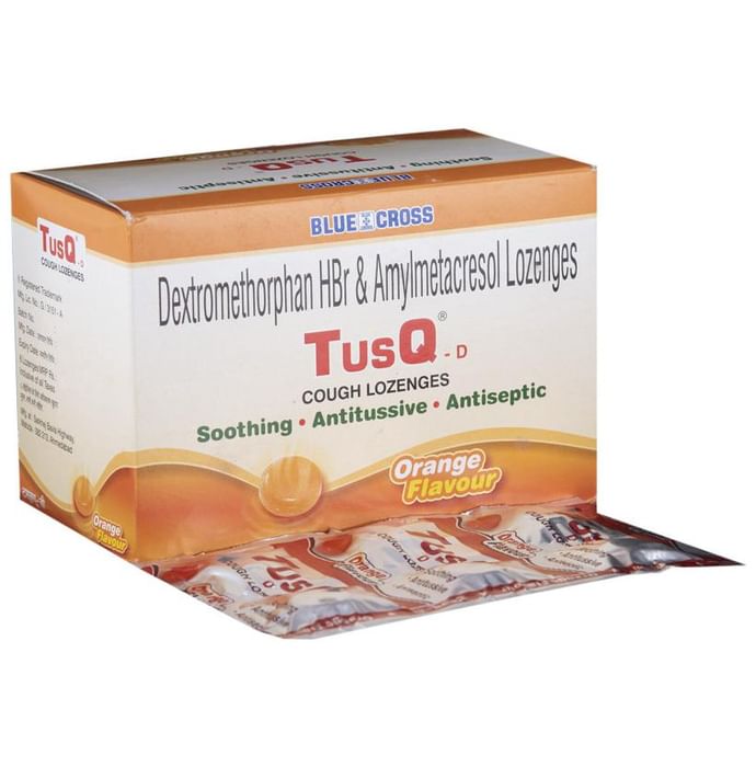 Tusq-D Cough Lozenges Orange strip of 6 lozenges - 1