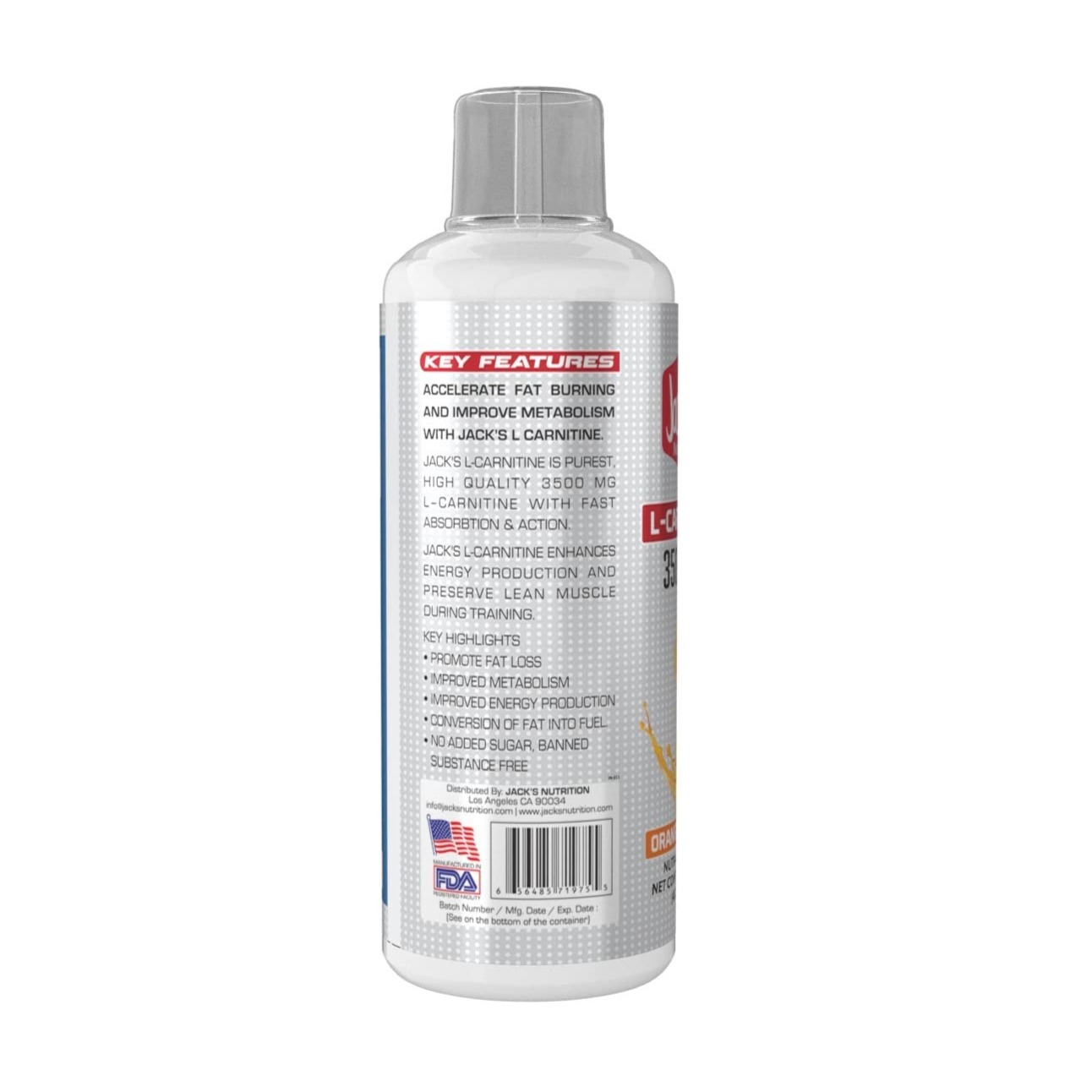 Buy JACK NUTRITION L-CARNITINE 443.28ML-3500MG online at best price