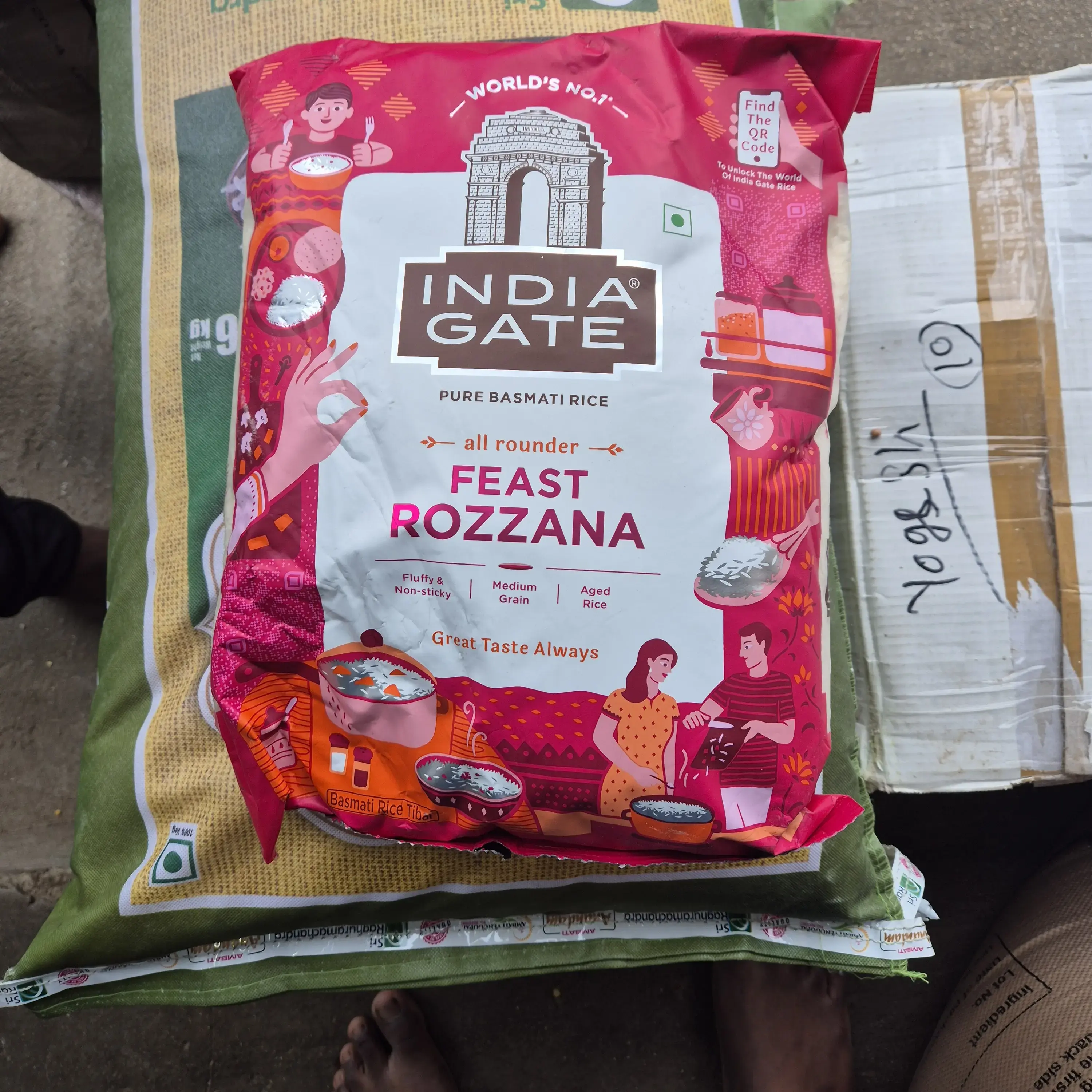 Buy India Gate Feast Rozzana Basmati 5 Kg Pkt 20 Kgs 1 Box