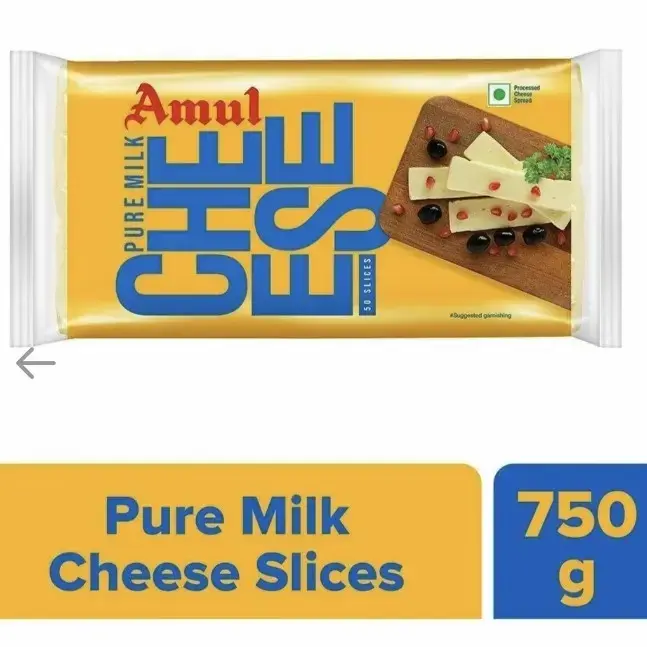 Amul Cheese Slice 750g Pkt Mrp 440 Rs 16 Pkts 800 Slices 1 Box - 1