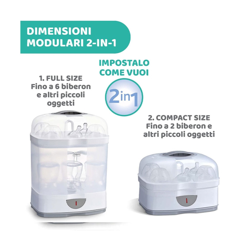 Chicco Baby Feeding Bottle Sterilizer in for Bottles and Accessories  White