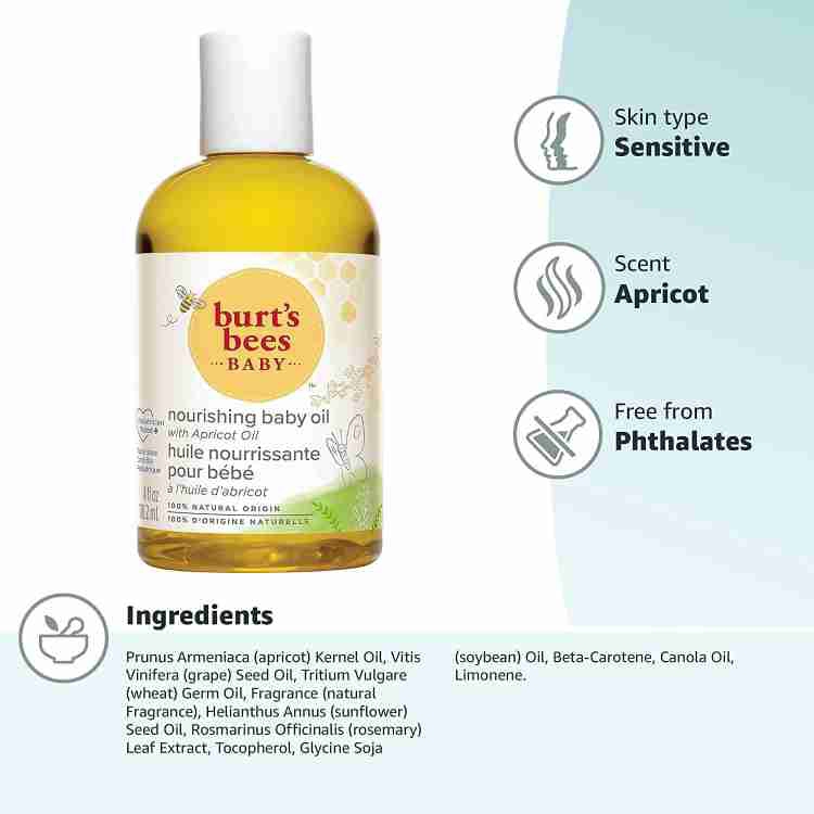 Burt'S Bees Baby Nourishing Baby Oil, 100% Natural Origin Baby Skin Care  Fl Ounce Bottle