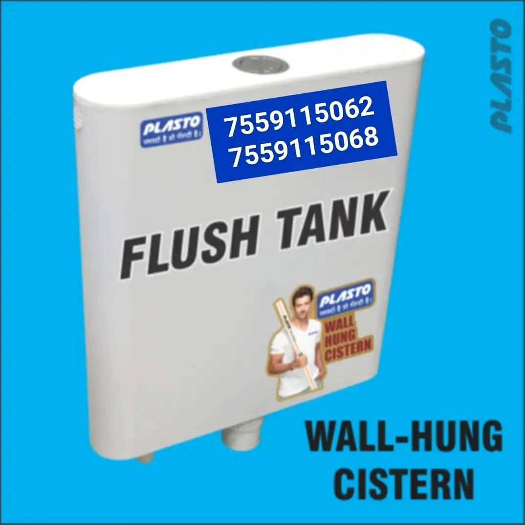 WALL-HUNG CISTERN FLUSH TANK DUAL FLUSH 4 LTR / 8 LTR - 1