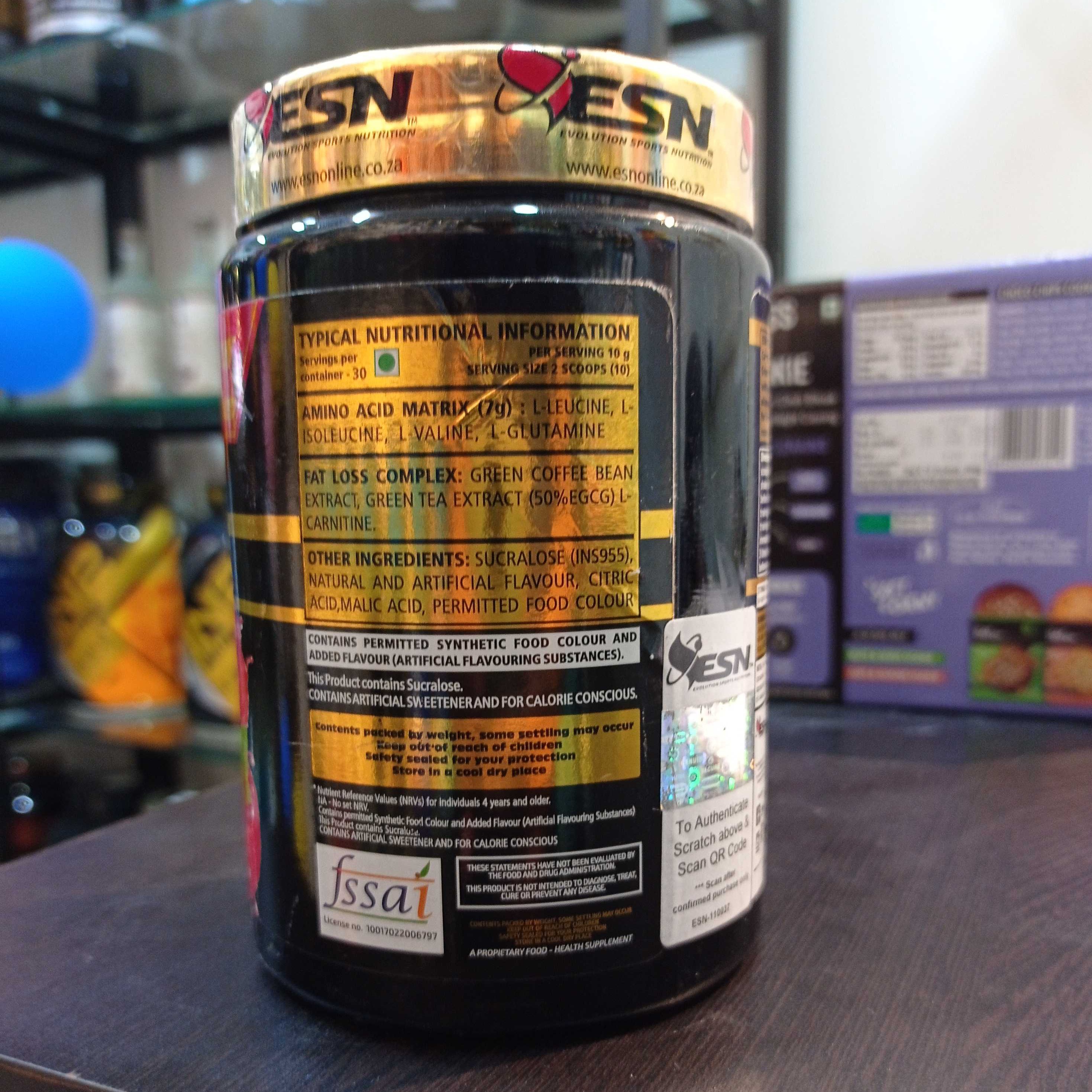 Buy Esn Ripped BCAA Shreds 300g, 30 Serving online at best price