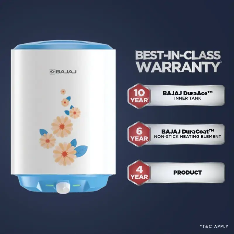 Buy Bajaj Shield Series Immorto Storage Water Heater, 10 Liter