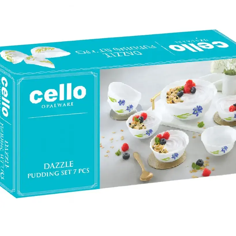 Buy Cello Opalware Pudding set of 7 pcs. Stain resistant