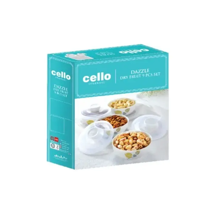 Buy Cello Dry Fruit set (Opalware) (set of 9) online at best price