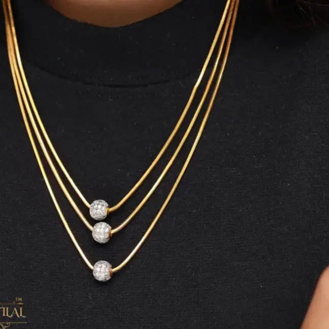 Buy line gold plated dokiya -Fancy stylish neck piece online at