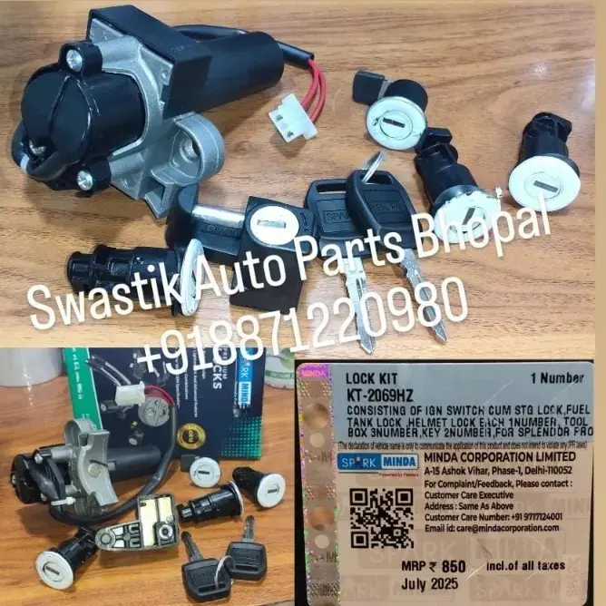 Buy KT-2069HZ I LOCK SET KIT SPLENDOR PRO SET6 MINDA online at