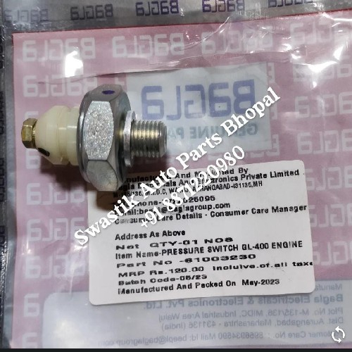 Order 61003230 Pressure Switch GL 400 Ape 501 BS3 Engine Bagla MRP