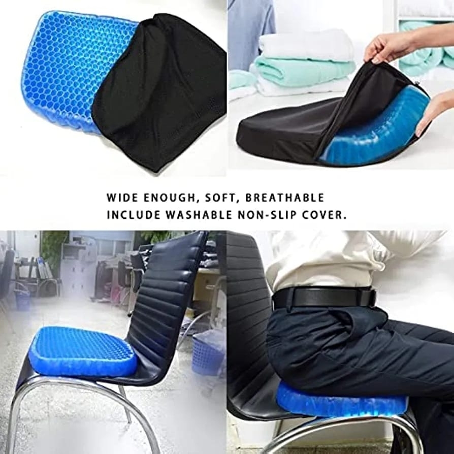 Silicone Rubber Soft Cushion Seat Pillow, Seat Cushion Pad Pressure Sore  Relief