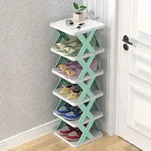 Layer Shoe Rack for Home Plastic, Adjustable Stand Organizer Stackable  Storage Pcs
