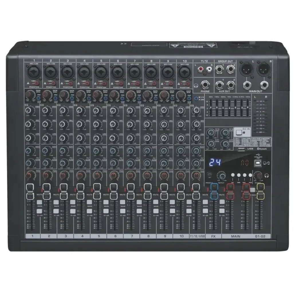 Audiotone RA-12, Audio Mixer, professional sound mixer, DJ audio mixer