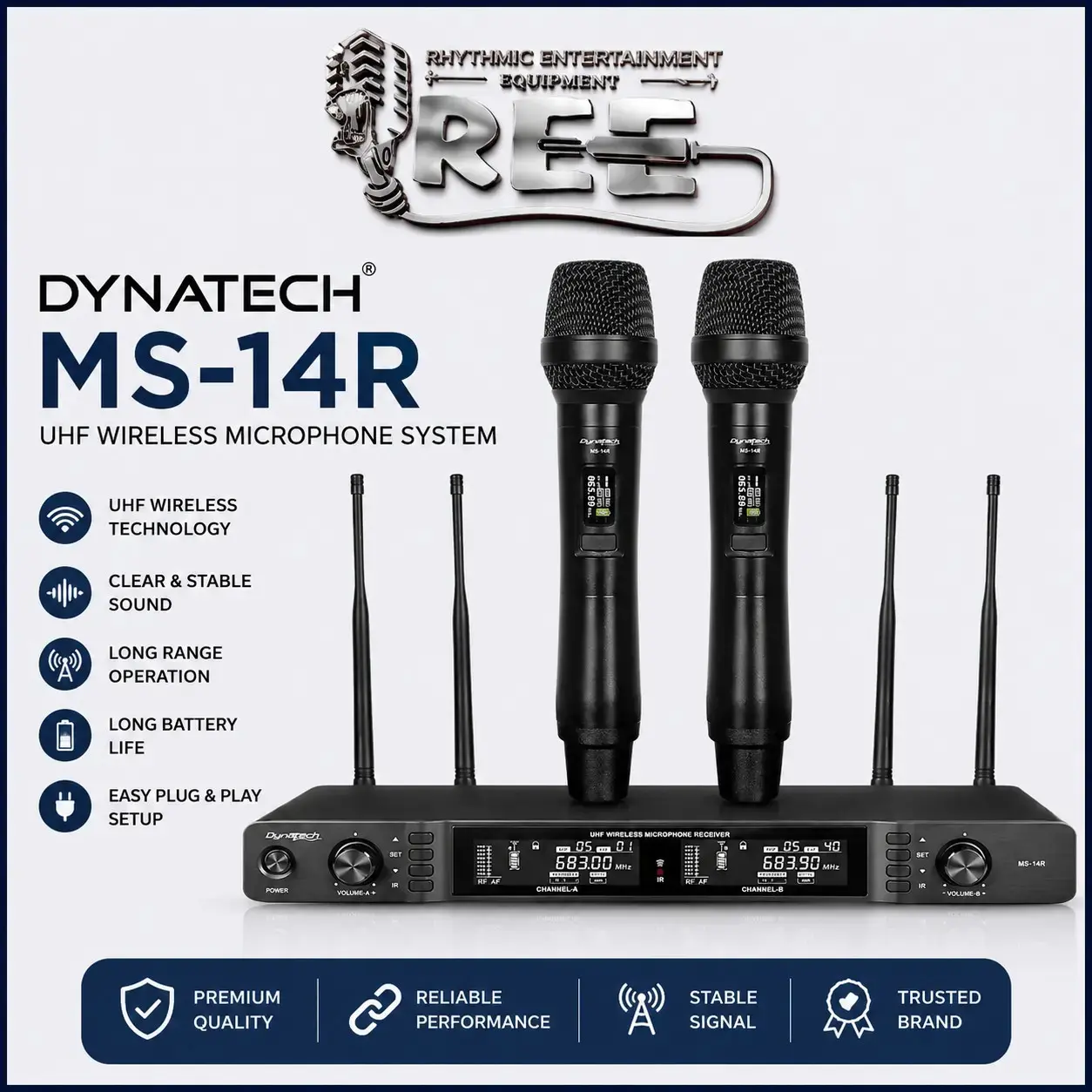 Dynatech MS14 | UHF Wireless Microphone System