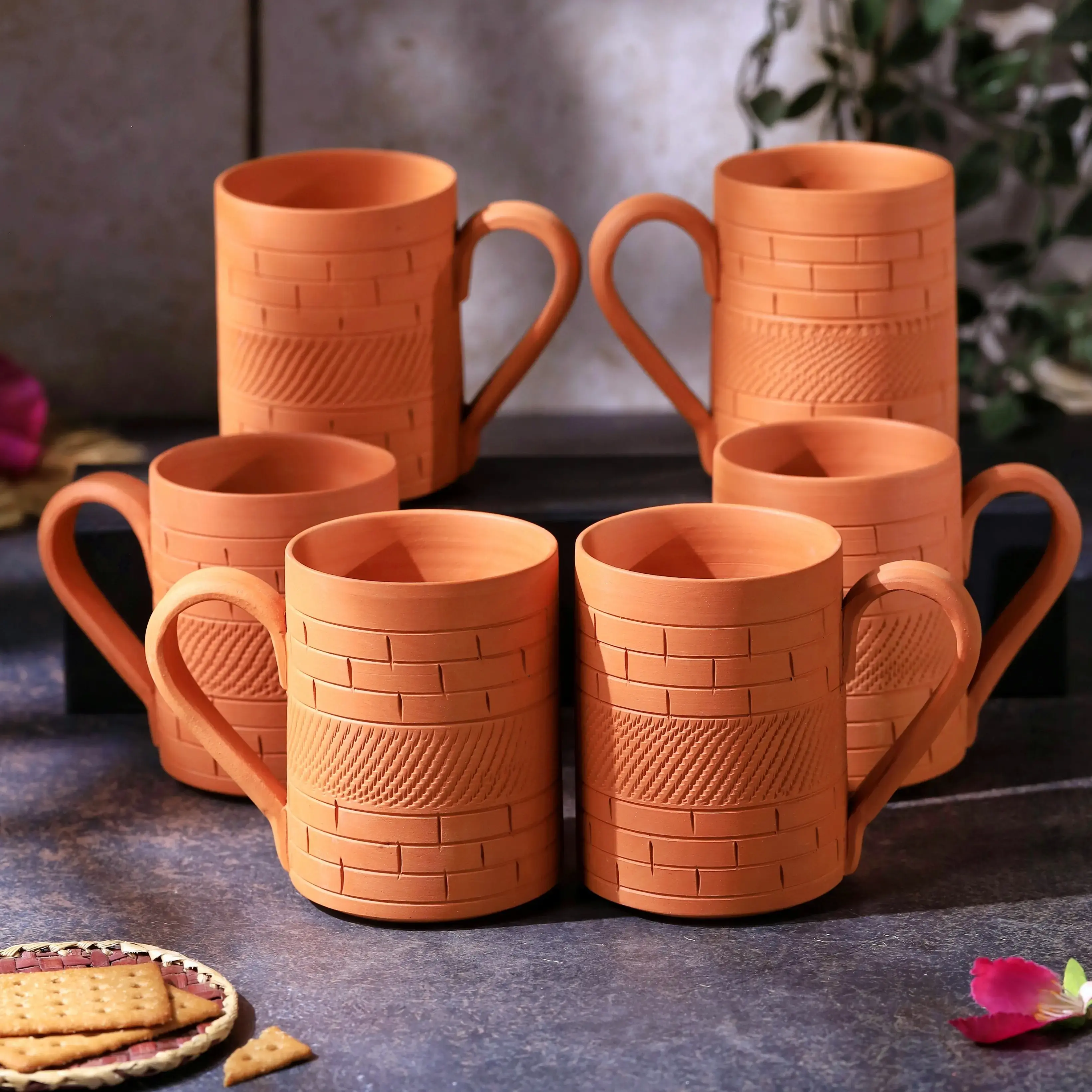 Buy Terracotta Kohinoor Jumbo Mug set of 6 online at best price