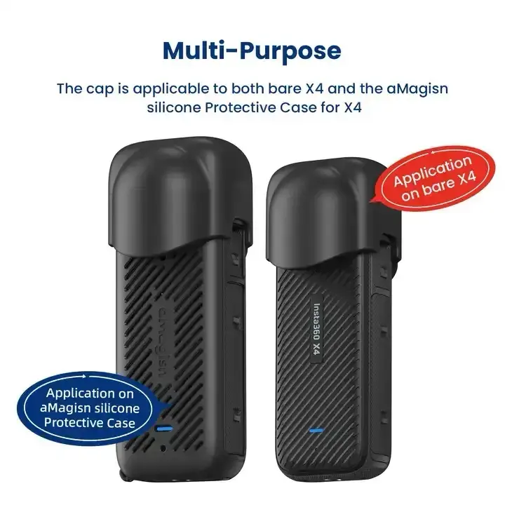 Honbobo X4 Étui De Protection X4 Étui En Silicone Compatible Avec Insta360 X4 Étui De Protection En Silicone X4 Caméra Housse Accessoires (Black