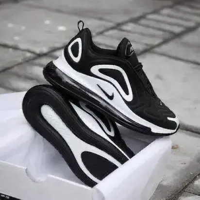 Buy NIKE AIRMAX 720 BLACK WHITE online at best price