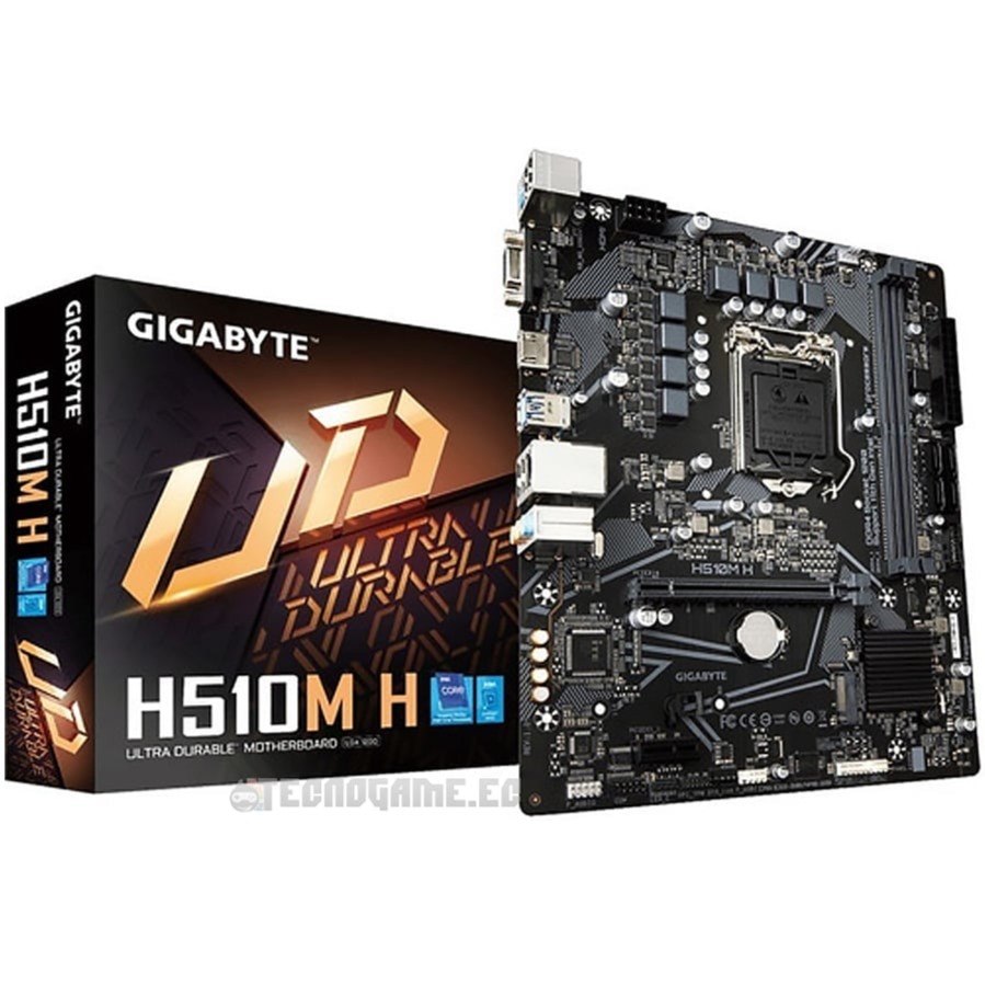 GIGABYTE H510M H Ultra Durable with 6+2 Phases Digital VRM, PCIe  Design Motherboard (Black)