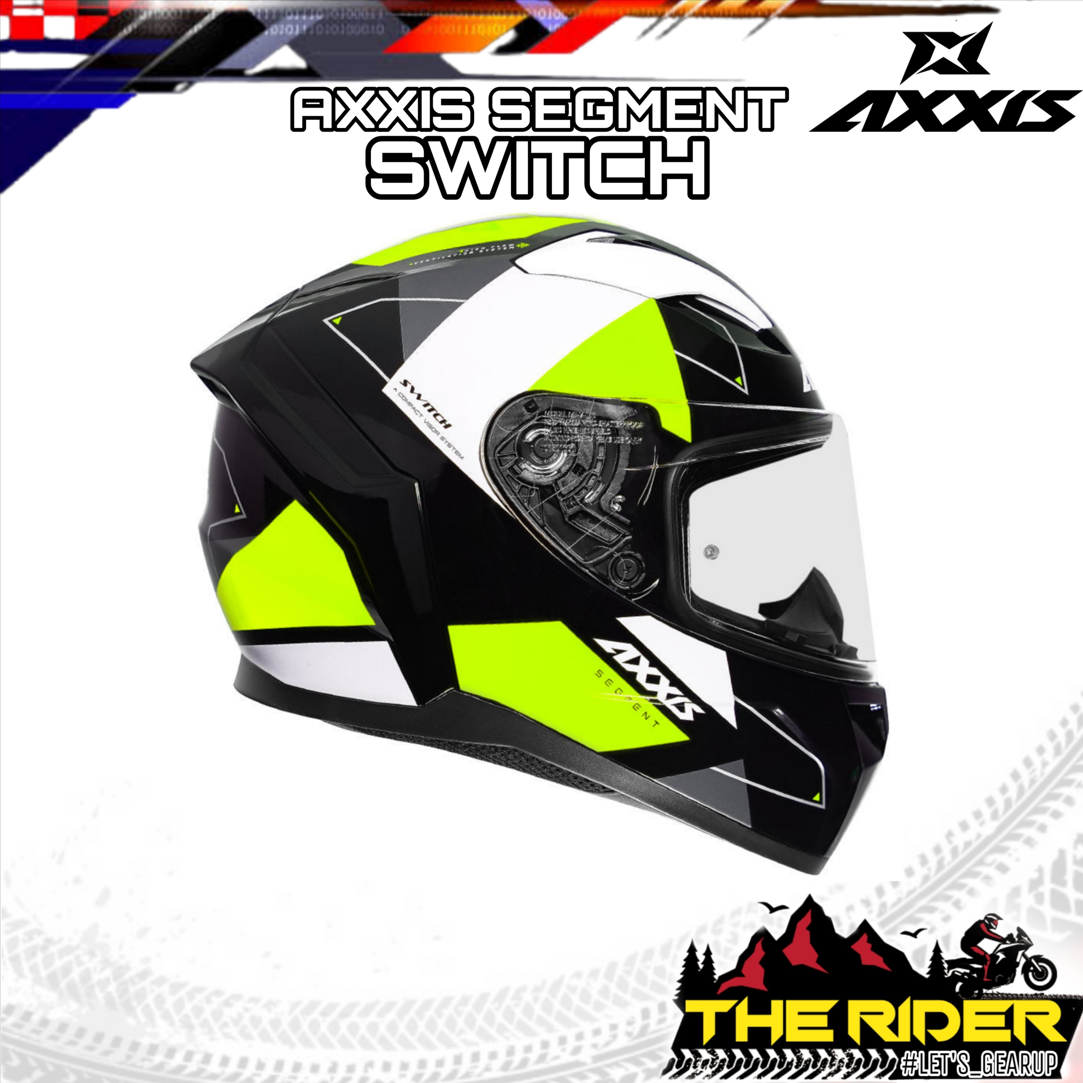 AXXIS SEGMENT SWITCH GLOSS BLACK FLUORECENT YELLOW M