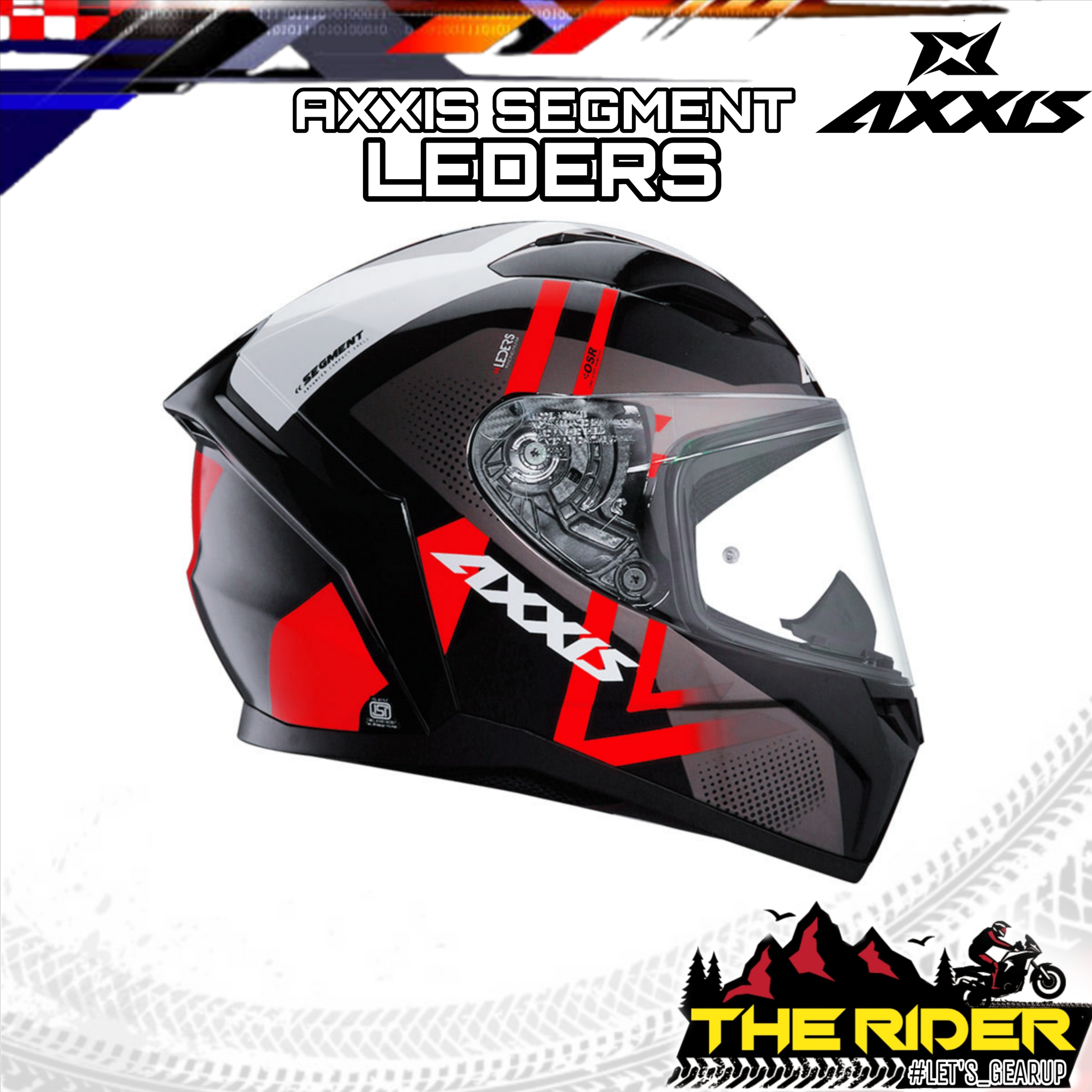 AXXIS SEGMENT LEDERS GLOSS RED M
