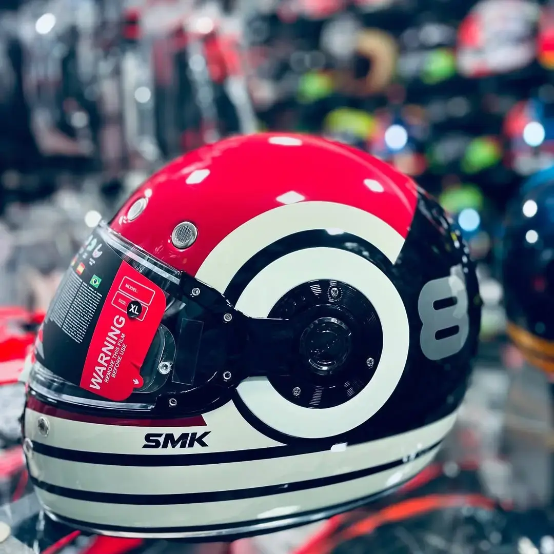 smk retro ranko seven ranchero gullwing typhoon red Helmet Small