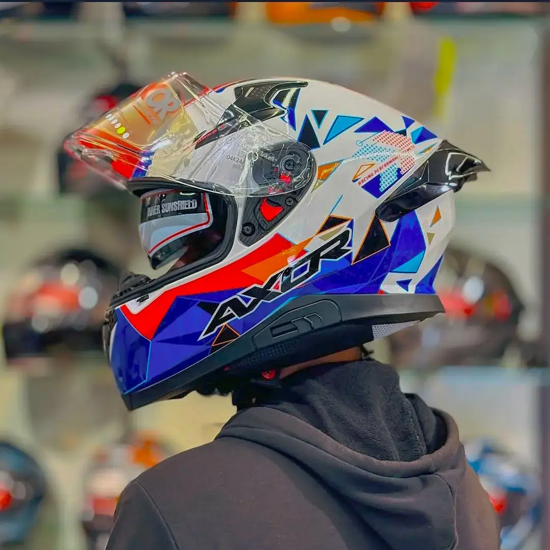 Axor prism deadpool streak apex blue helmet Small