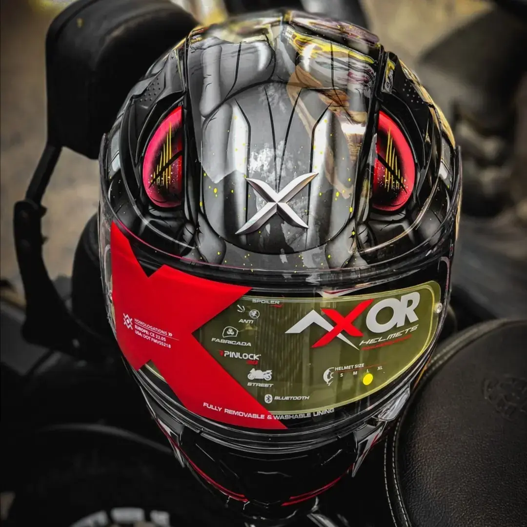 Buy AXOR APEX VENOMOUS GLOSSY GREY BLACK HELMET online at best