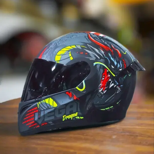 Vega Helmet Matt Red Vega Bolt Zap Sonic Voyager Dragon Killer Small