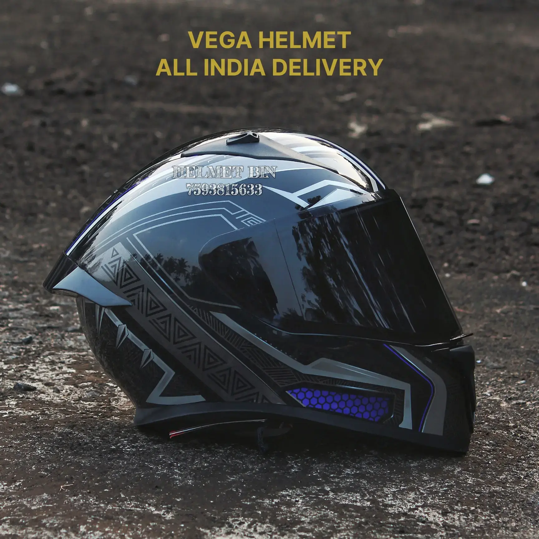 Buy Vega Helmet Zap Sonic Bolt Marvel Black Panther Captain