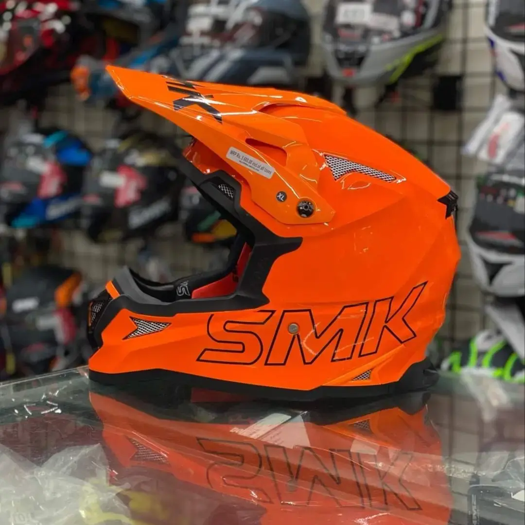 Motocross Helmet Smk Orange Helmet SMK STELLAR STAGE MOTORCYCLE
