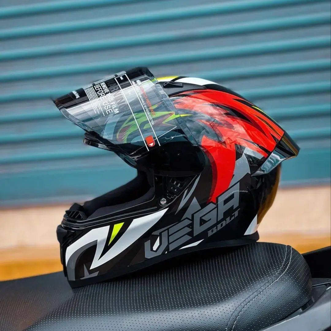 Vega Bolt Speedx Black Red Helmet - 1