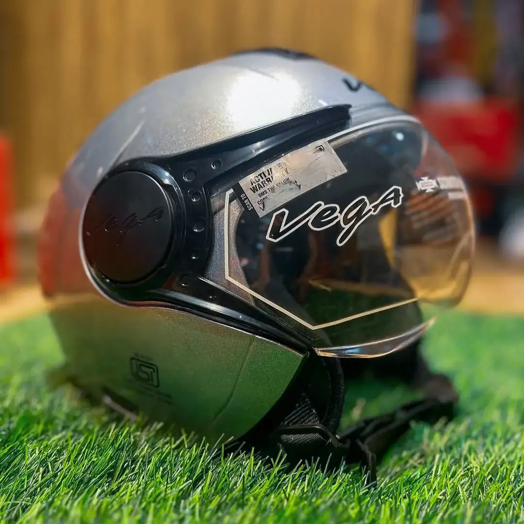 Buy Vega open face helmet verve aster blaze cruiser silver online