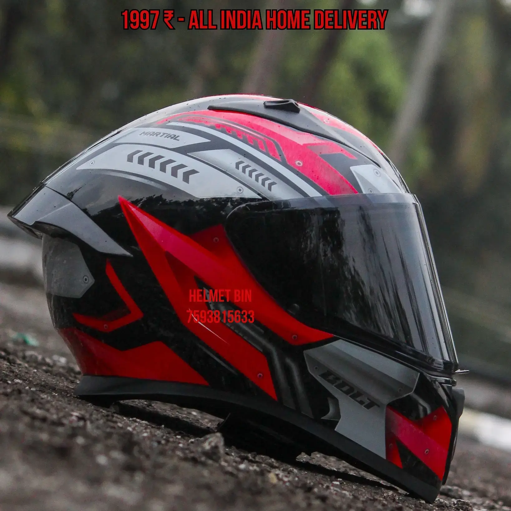 Super Hero Vega Red And Black Helmet Buy Vega Helmet Red Bolt