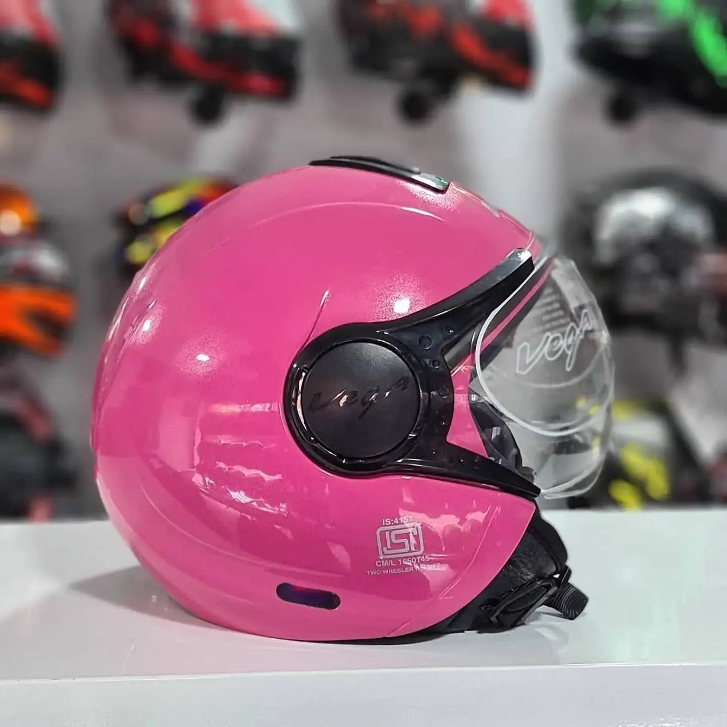 Buy Vega open face helmet verve aster blaze cruiser pink online at