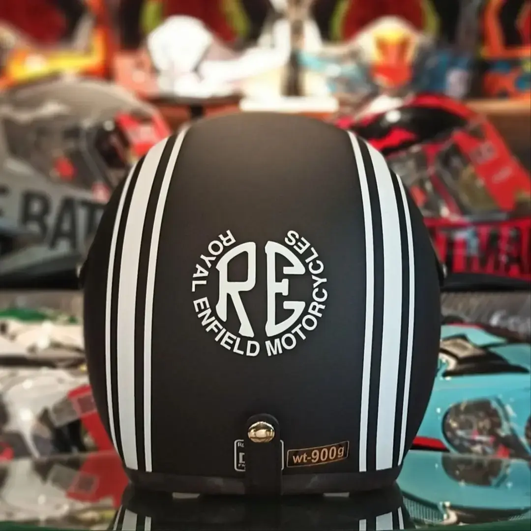 Matt Black Helmet Royal Enfield Half Face Helmet Buy Royal Enfield