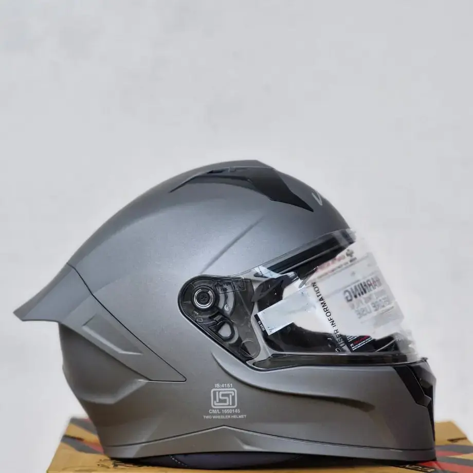Vega Helmet Silver Full Face Helmet Vega Verve Silver Helmet