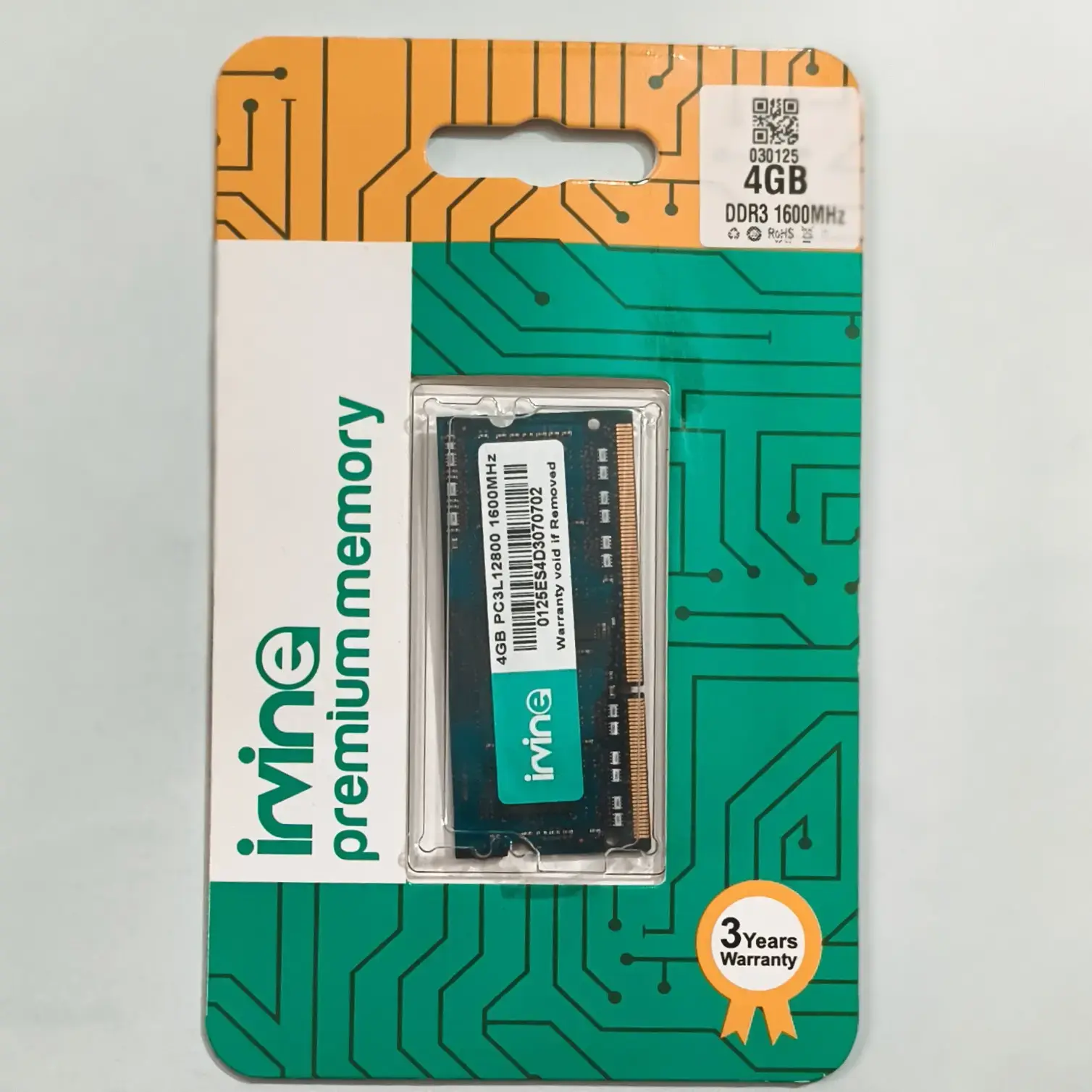 Buy Irvine 4GB DDR3 Laptop RAM PC3L12800 1600MHz online at best