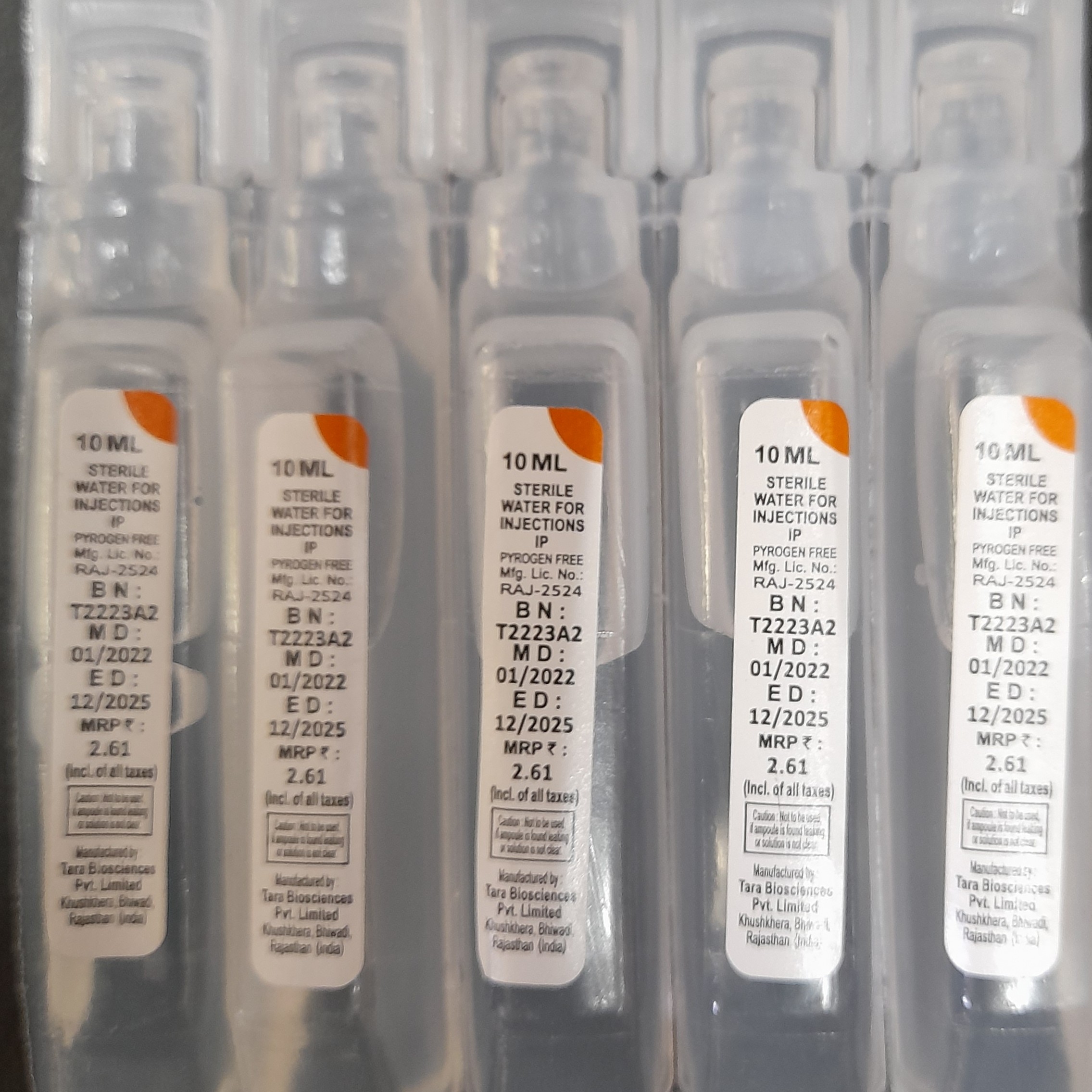 Sterile Water For Injections Ip 10ml - 1