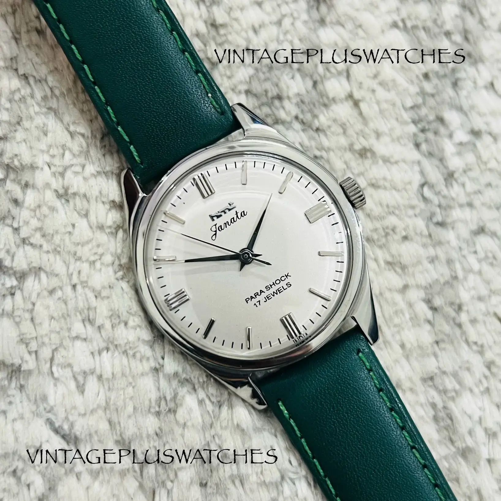 Buy VINTAGE RARE HMT JANATA WHITE DIAL MANUAL WINDING 17JEWELS