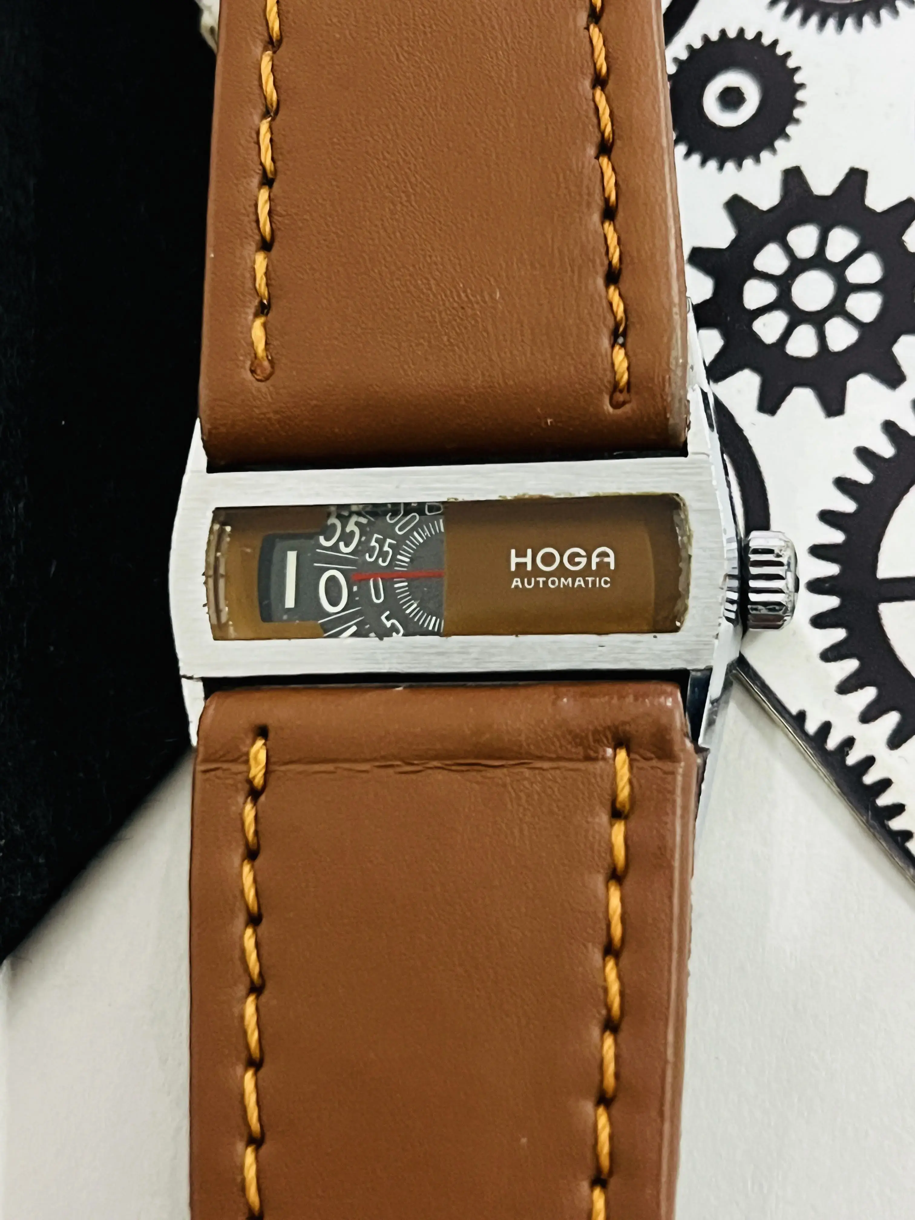 Buy Rare HOGA Automatic Vintage Jump-Hour Watch – Direct Read