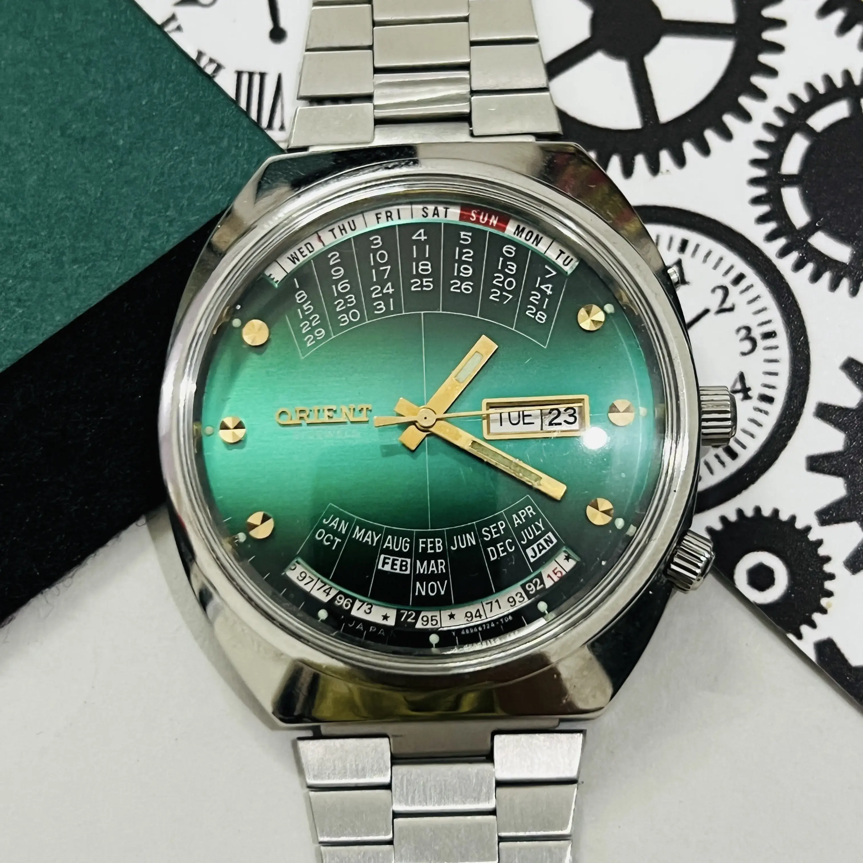 Buy Orient College Perpetual Multi Year Calendar Automatic Green