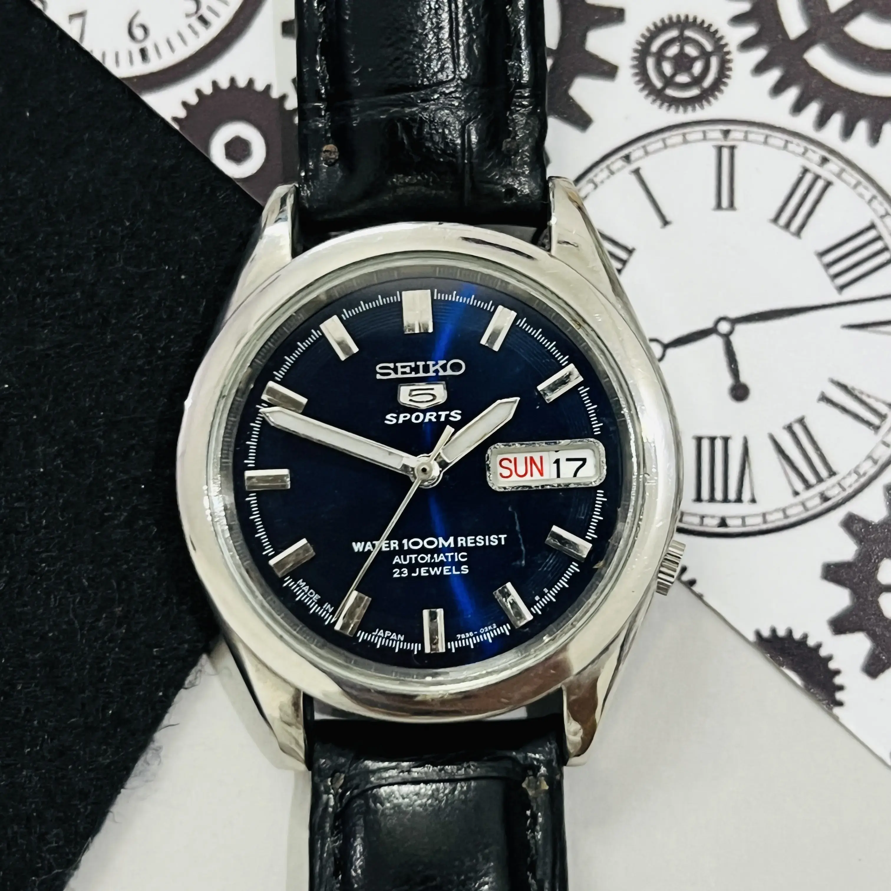 Buy Vintage Seiko Sports Automatic Blue Dial Date/Day 23Jewels