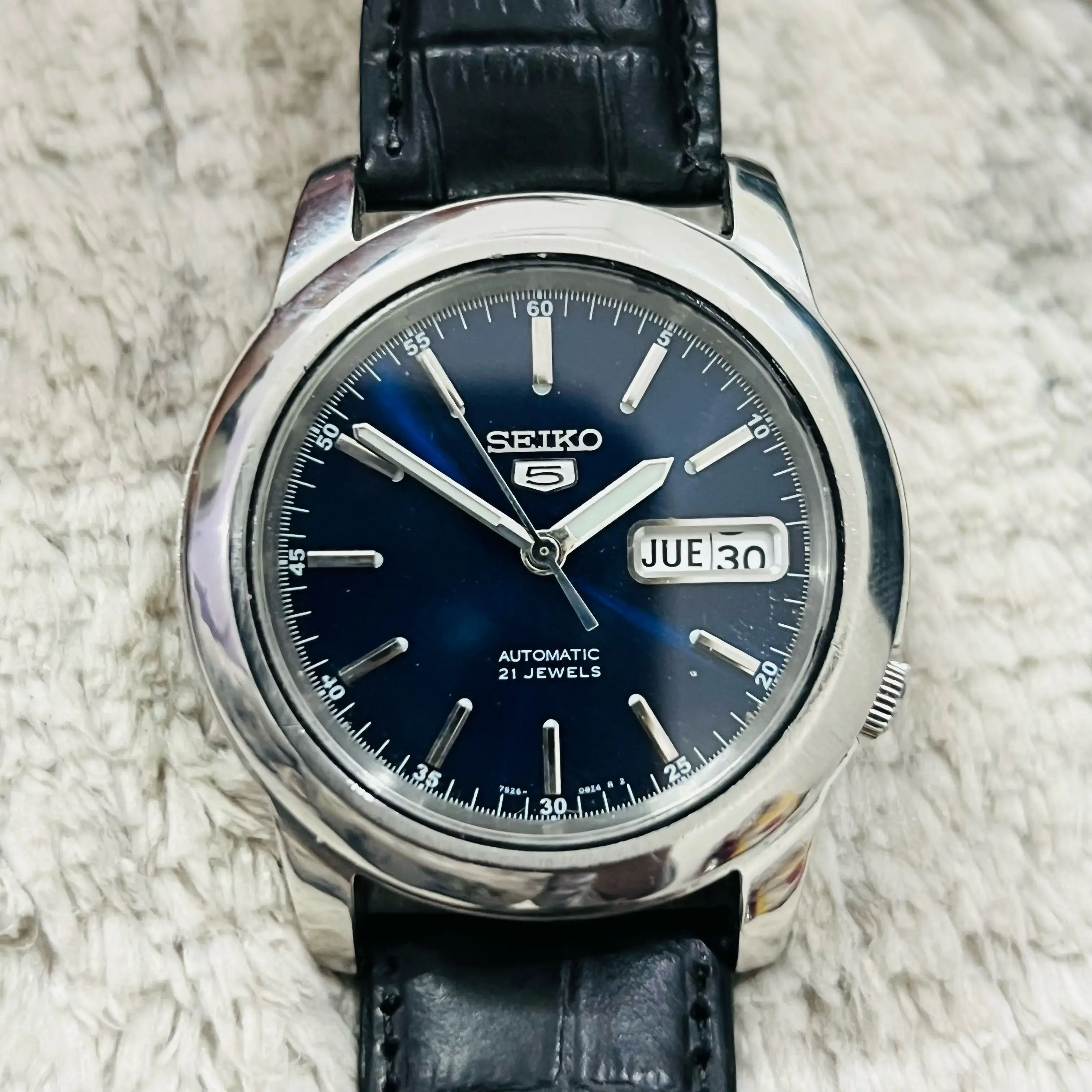 自動巻SEIKO5　7S26-02T0 21jewels ネイビーブルーフェイス 自動巻SEIKO5 7S26-02T0 21jewels ネイビーブルーフェイス Yahoo