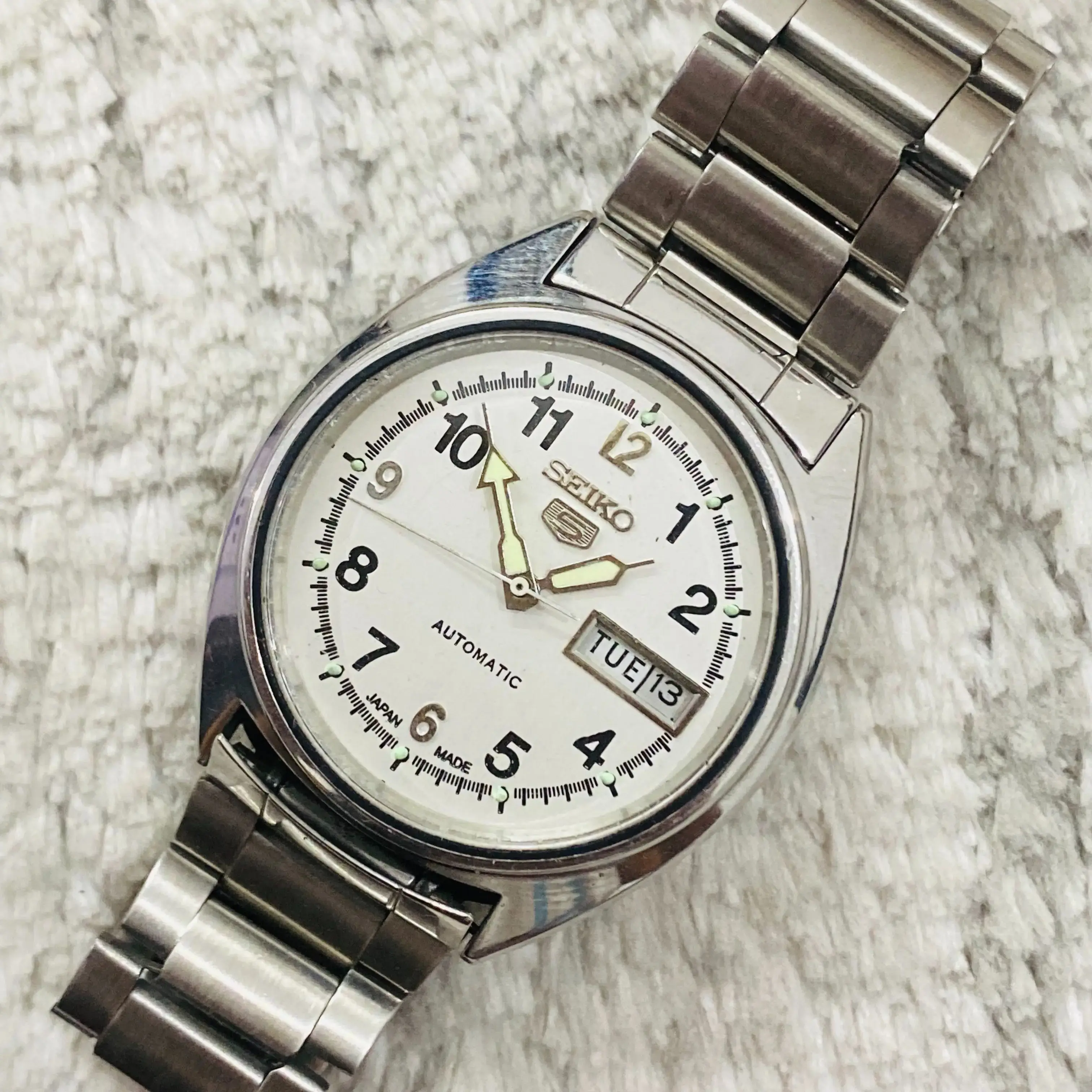 Buy VINTAGE SEIKO AUTOMATIC CREAM DIAL DATE/DAY CALIBER NO 6309