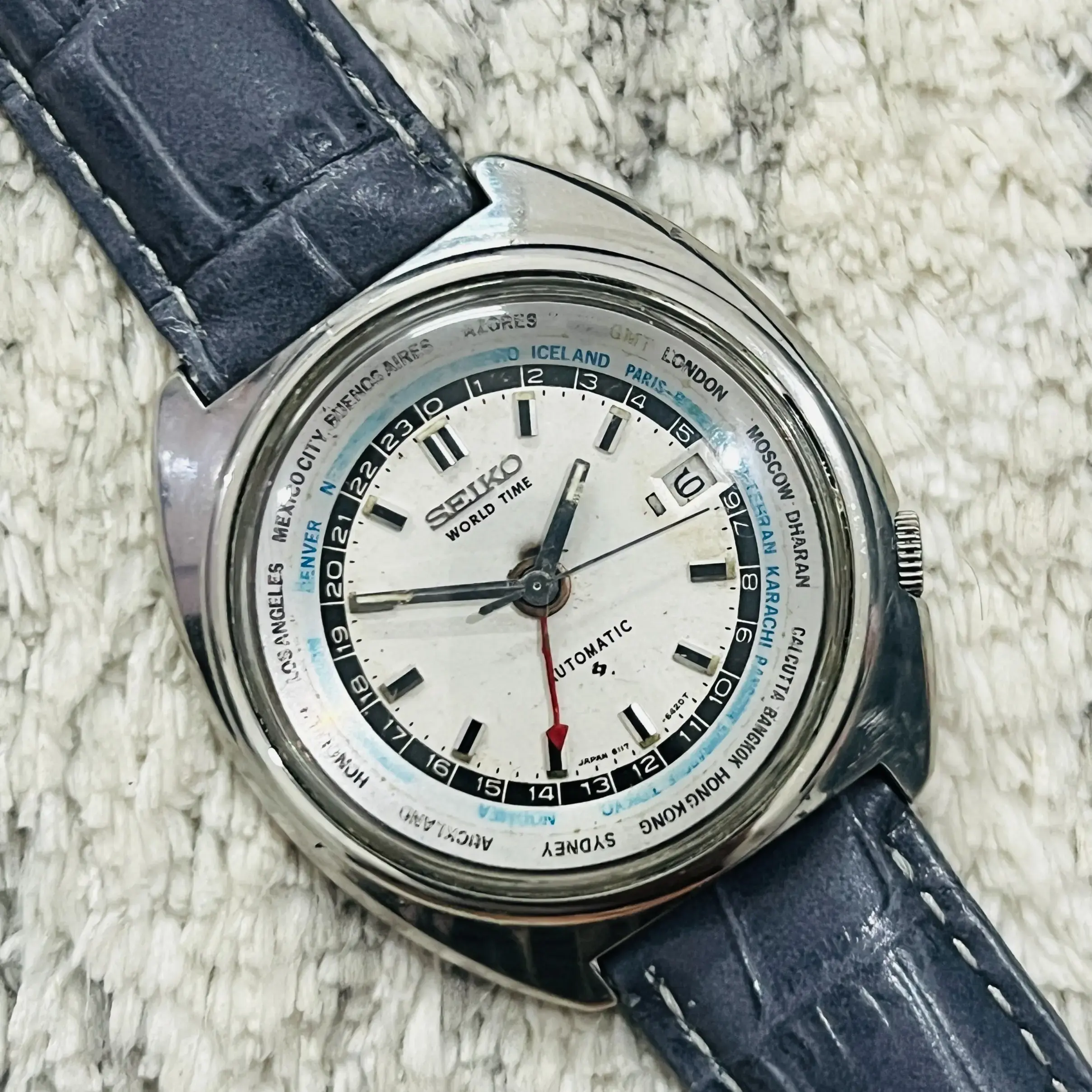 SEIKO オートマチック 自動巻き 6117-6400 Seiko World Time 6117-6400